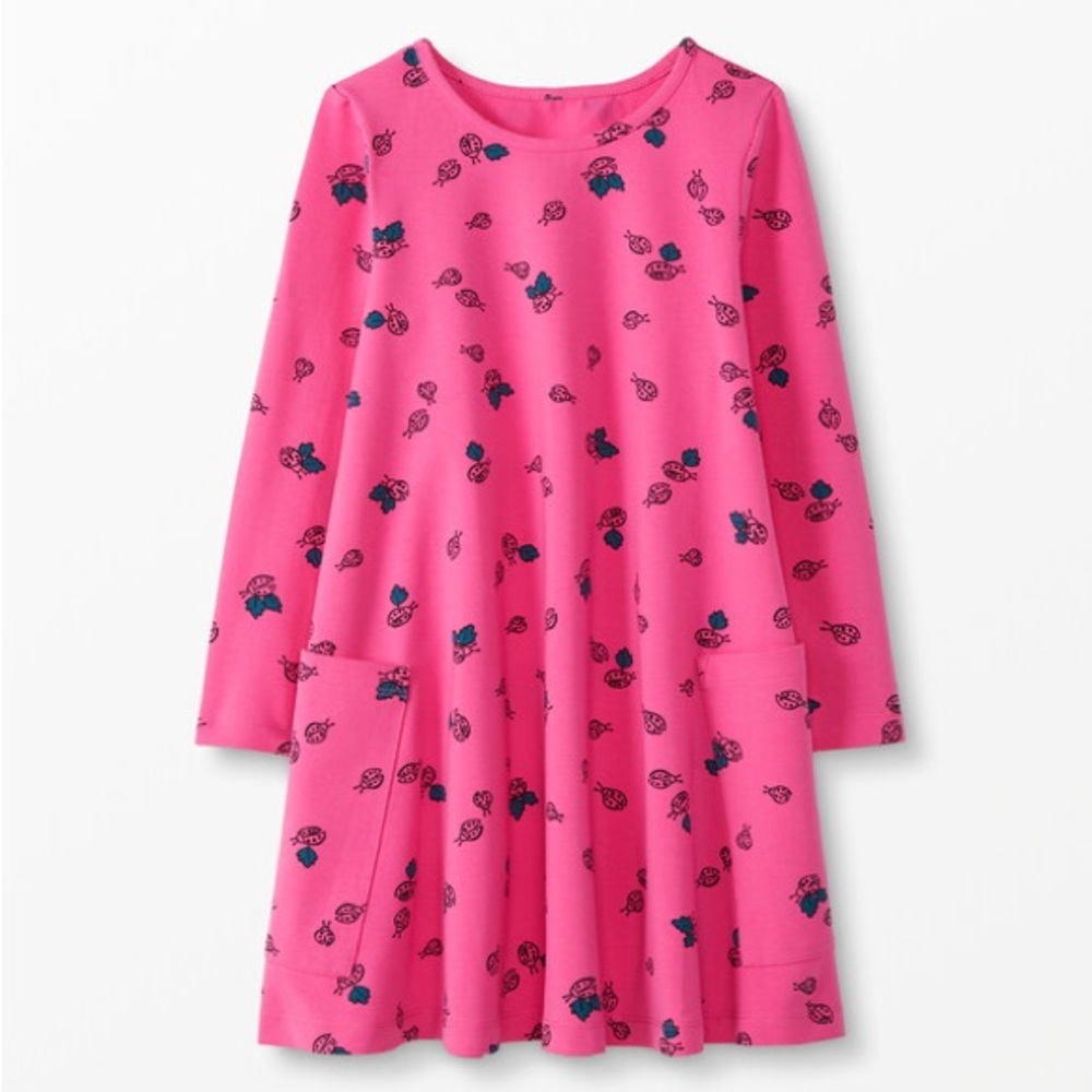 Hanna Andersson Swing Pocket Dress in Power Pink